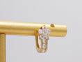 Load image into Gallery viewer, FLOWER EARRINGS WITH GOLDEN ZIRCONIAS

