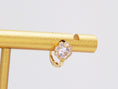 Load image into Gallery viewer, ROUND STONE EARRINGS WITH GOLDEN ZIRCONIAS
