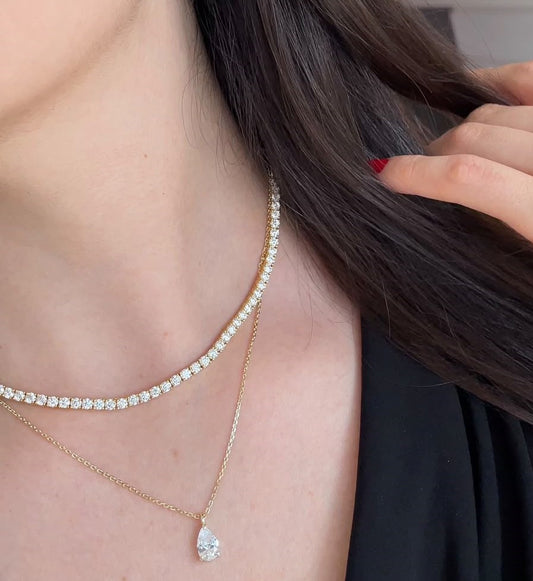 Pear Cut Necklace