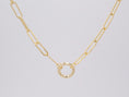 Load image into Gallery viewer, COLLAR PAPERCLIP PARA CHARMS DORADO
