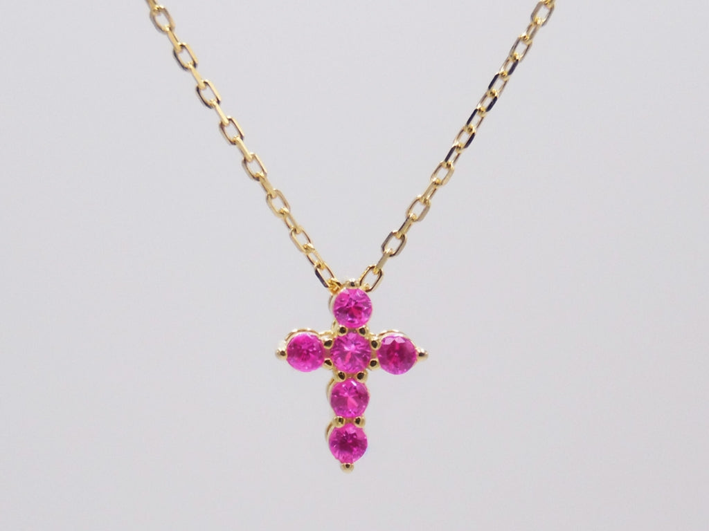 COLLAR CRUZ MINI CON ZIRCONIAS