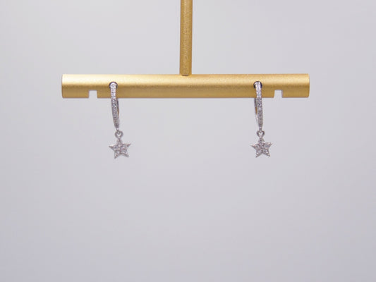 Arracada Estrellas Plateada