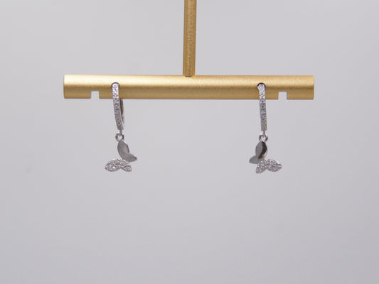 Arracada Mariposa Plateado