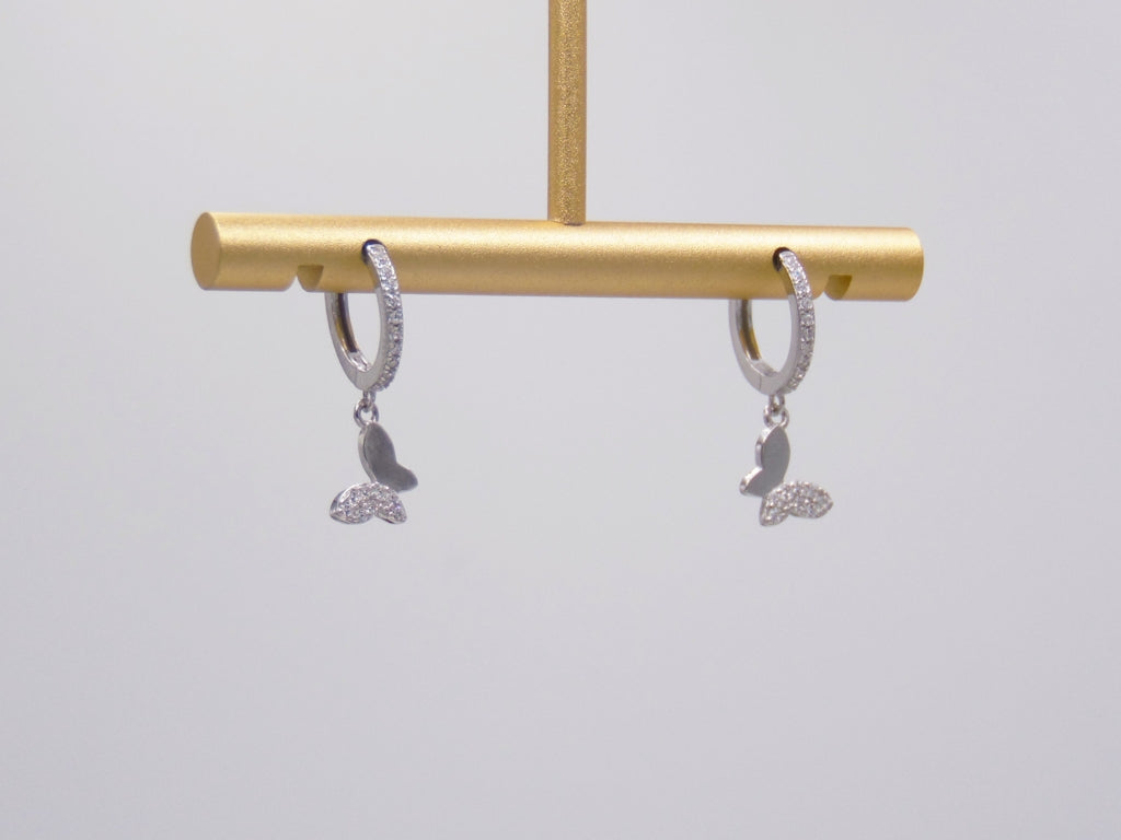 Arracada Mariposa Plateado