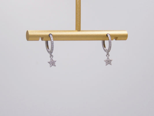 Arracada Estrellas Plateada