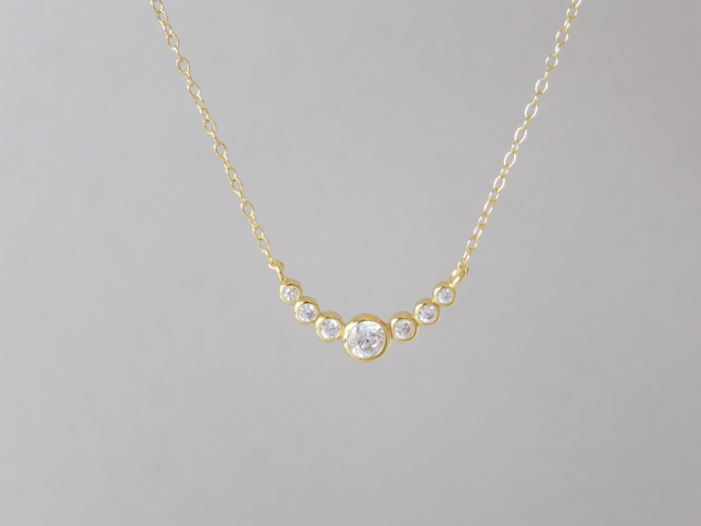 COLLAR CON 7 ZIRCONIAS BISELADAS