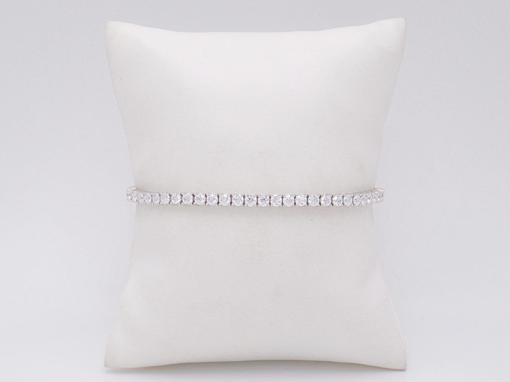 PULSERA DE TENNIS MOISSAINITA PLATEADO