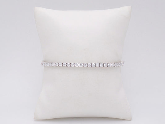 PULSERA DE TENNIS MOISSAINITA PLATEADO