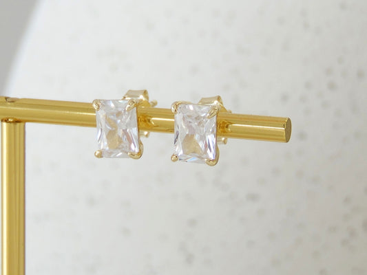 Emerald Cut Stud