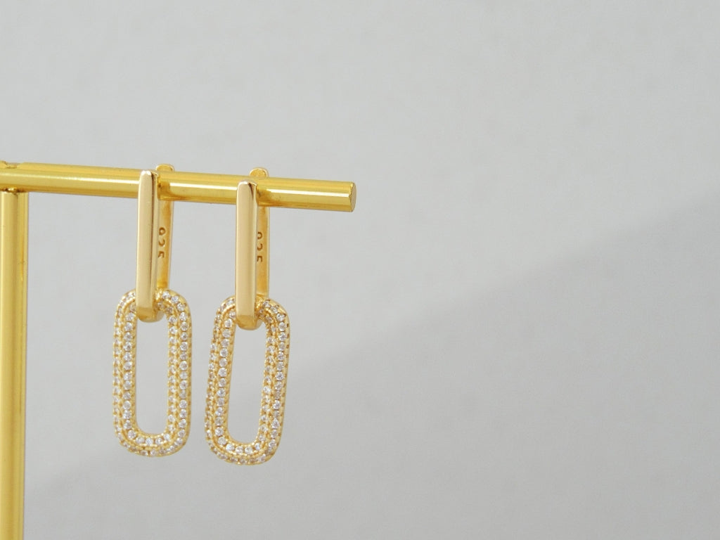Gold Double Hoops