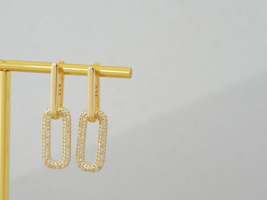 Gold Double Hoops
