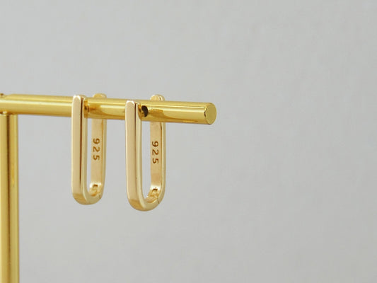 Gold Double Hoops