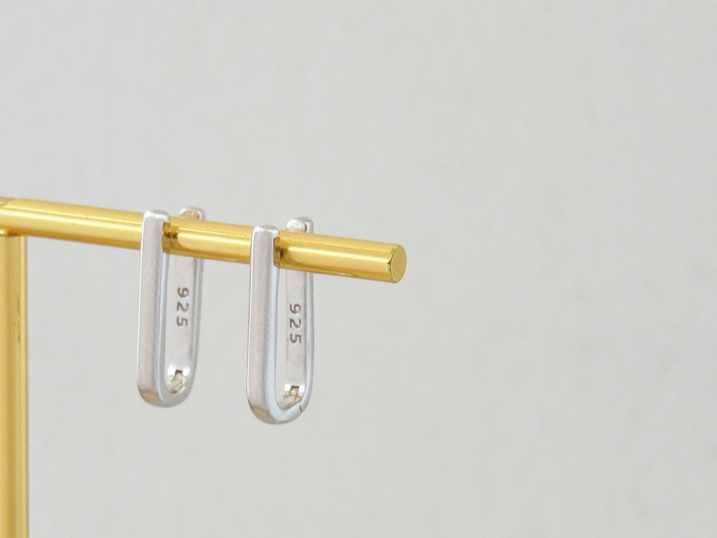 Silver Double Hoops