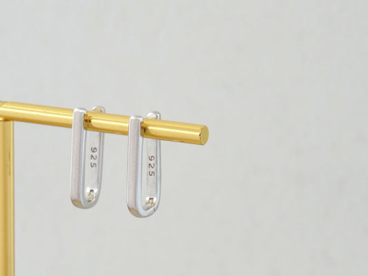 Silver Double Hoops