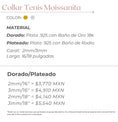 Cargar la imagen en la vista de la galería, COLLAR TENNIS MOISSAINITA PLATEADO
